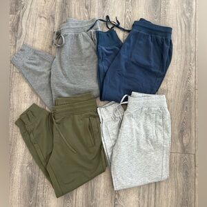 Athletic Works Adults Sweatpants Joggers Womens Large- Gray, Navy, Olive Green